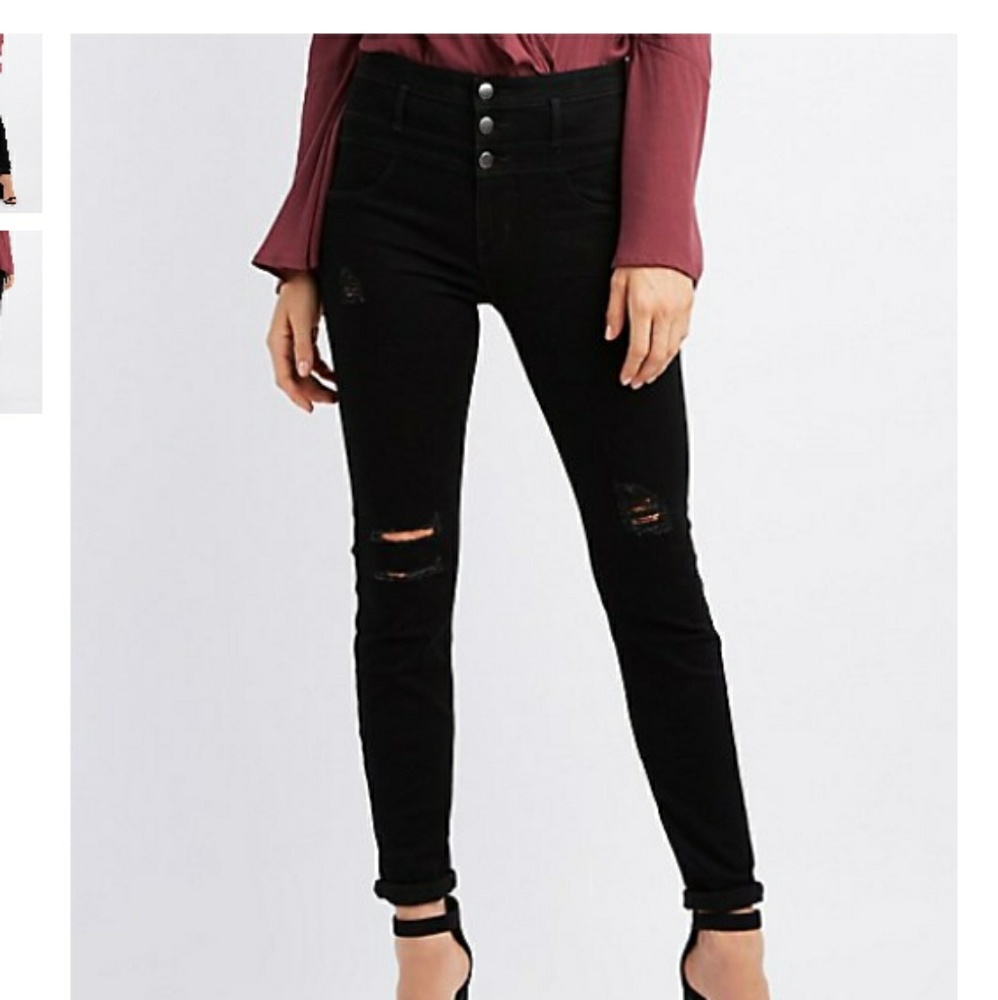 High waisted Black Jeans